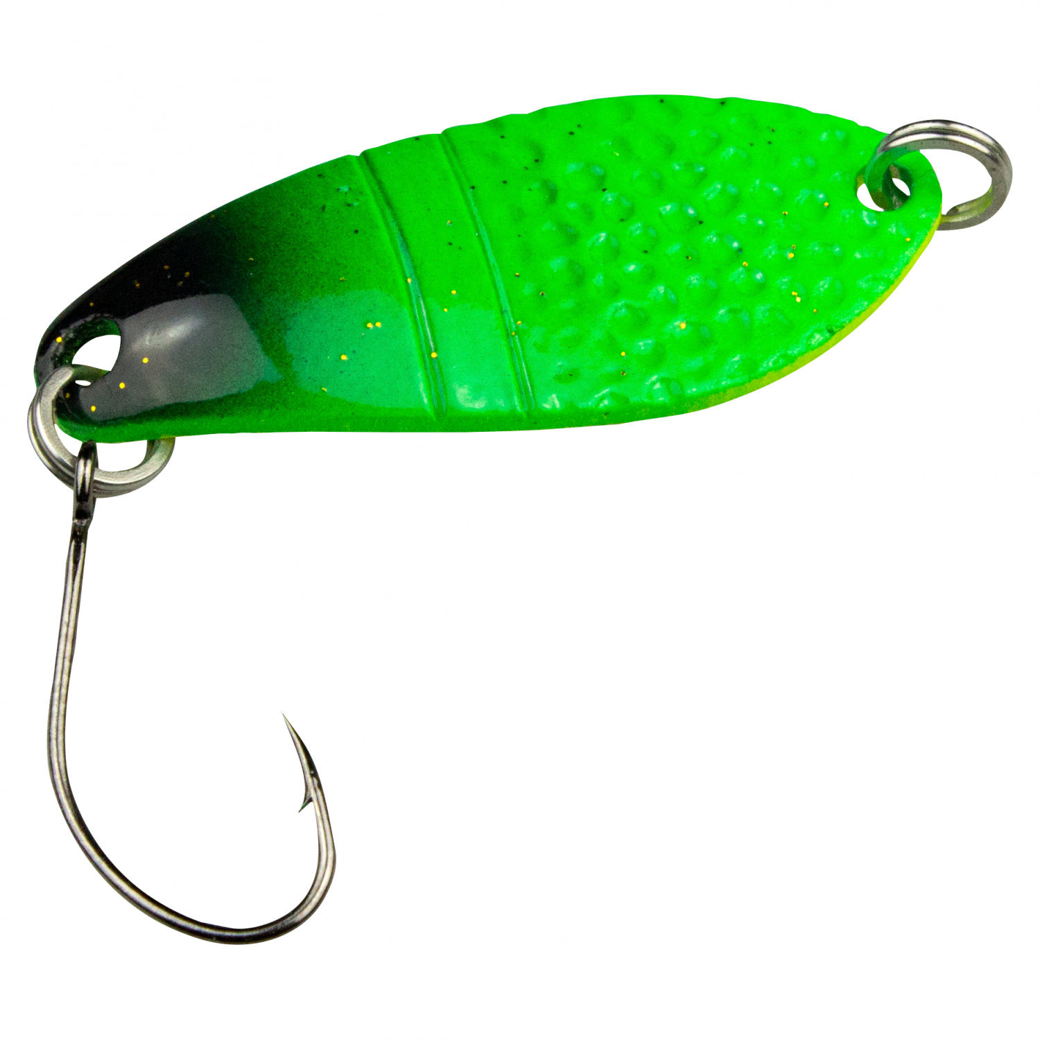 FTM Trout Spoon Dragon (2,5 g, Black/Green, Yellow UV)