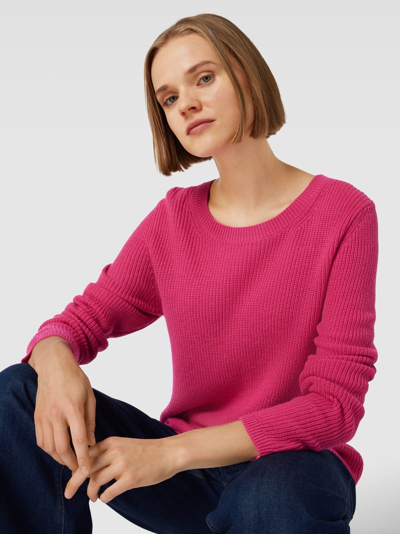Pullover mit Rundhalsausschnitt Modell 'Liz' in pink