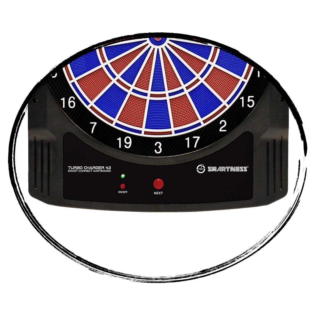 Carromco SMARTNESS ELEKTRONIK DARTBOARD TURBO CHARGER 4.0, 2-LOCH ABSTAND