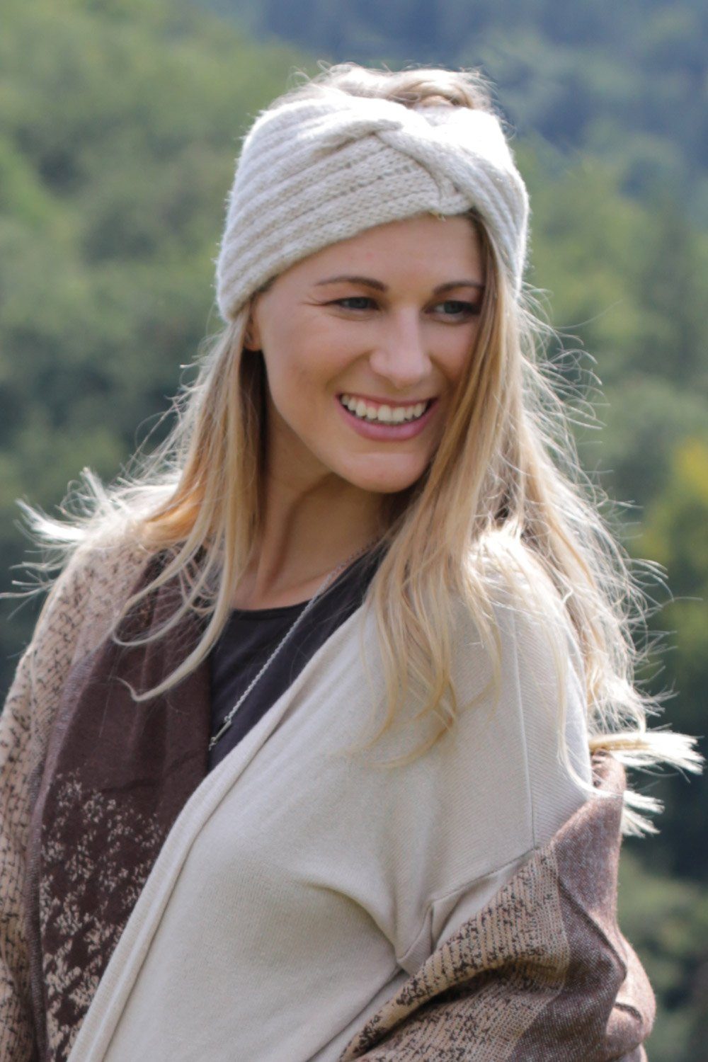 styleBREAKER Stirnband (1-St) Feinstrick Stirnband mit Twist Knoten