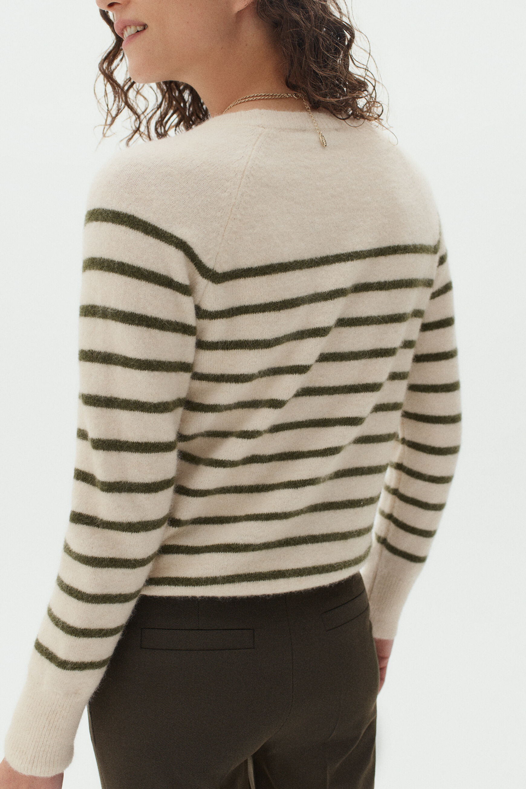 pull fabian vert kaki femme