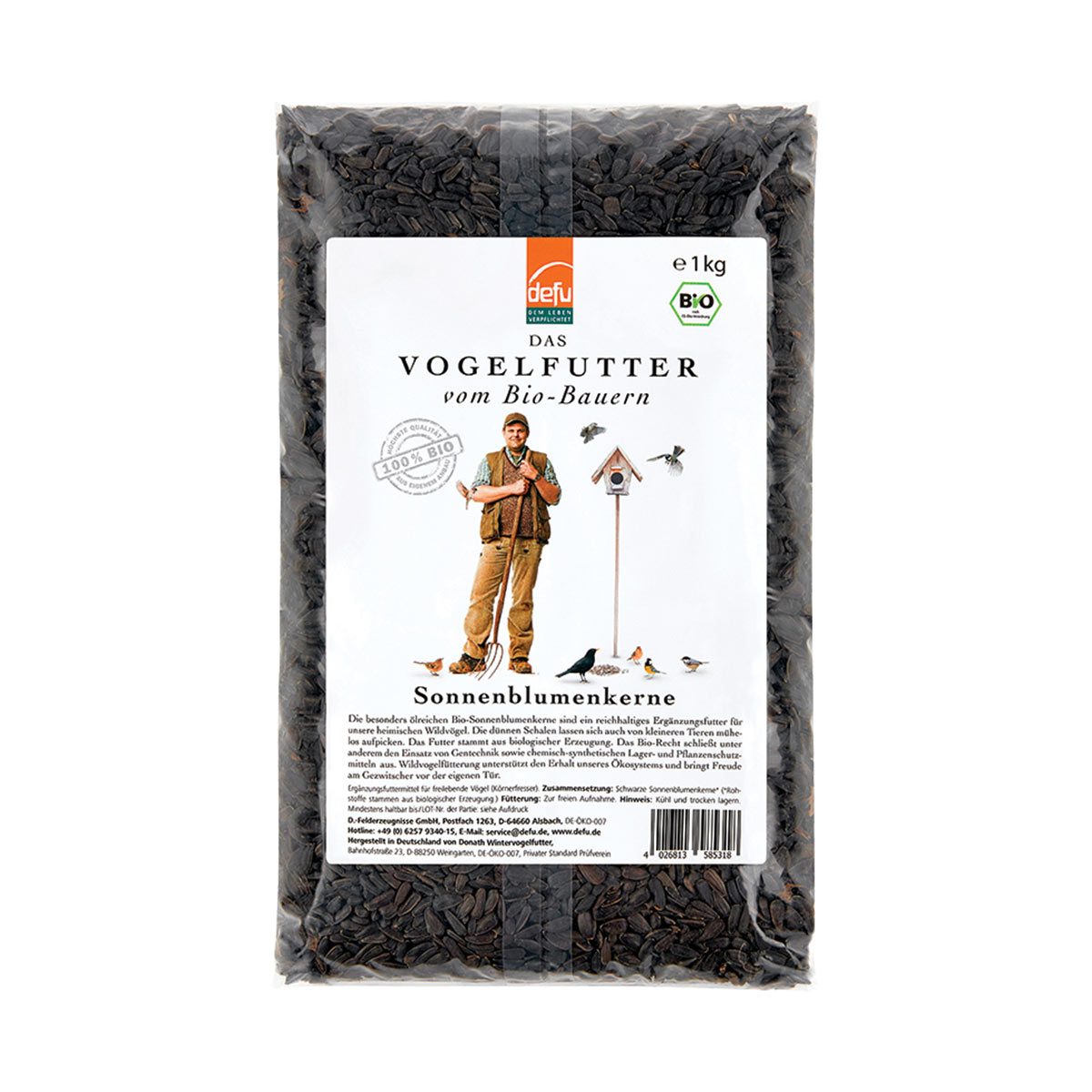 Defu Wildvögel Bio-Sonnenblumenkerne 1kg kaufen
