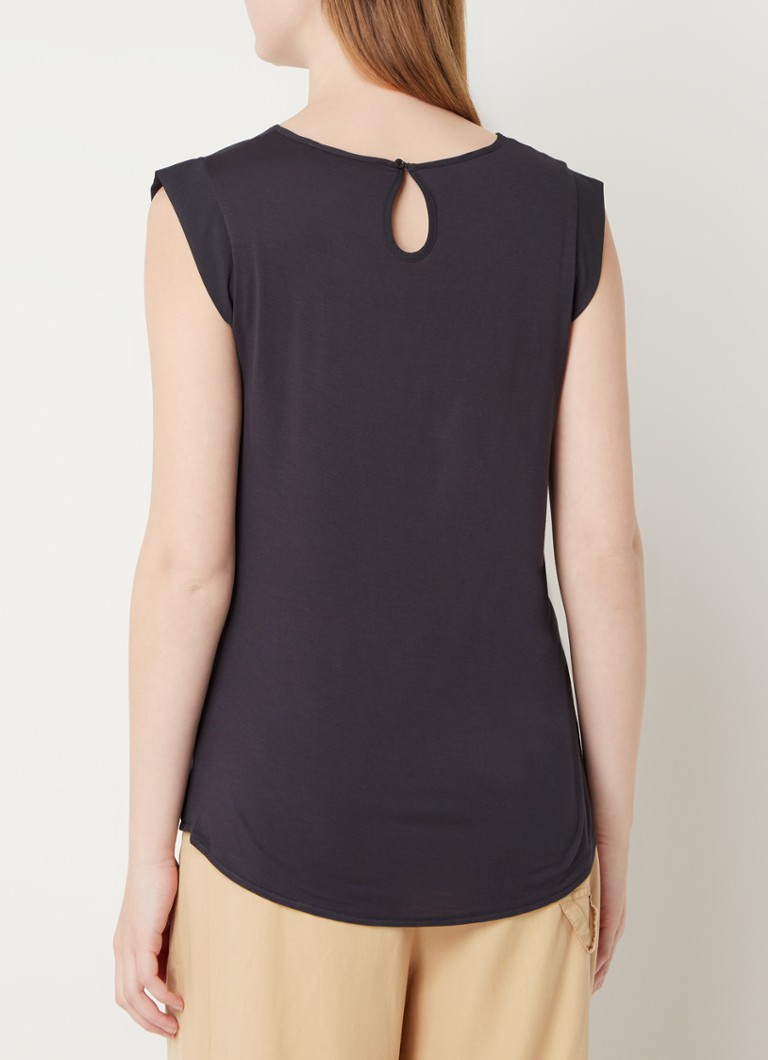 French Connection Polly semi-transparent top with stretch