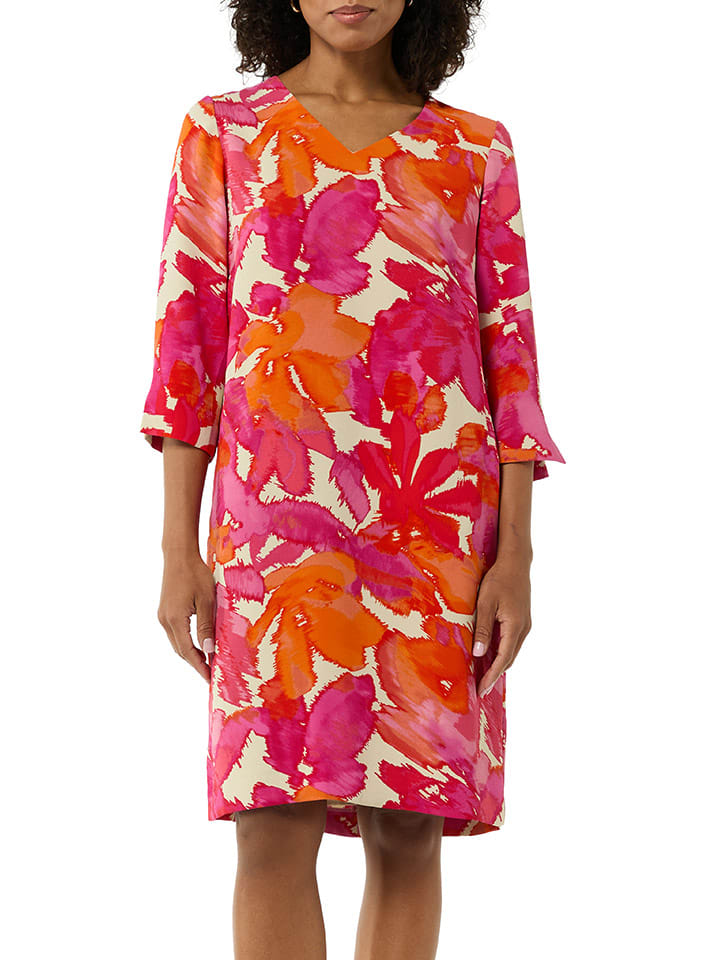 comma Kleid in Pink/ Orange günstig kaufen
