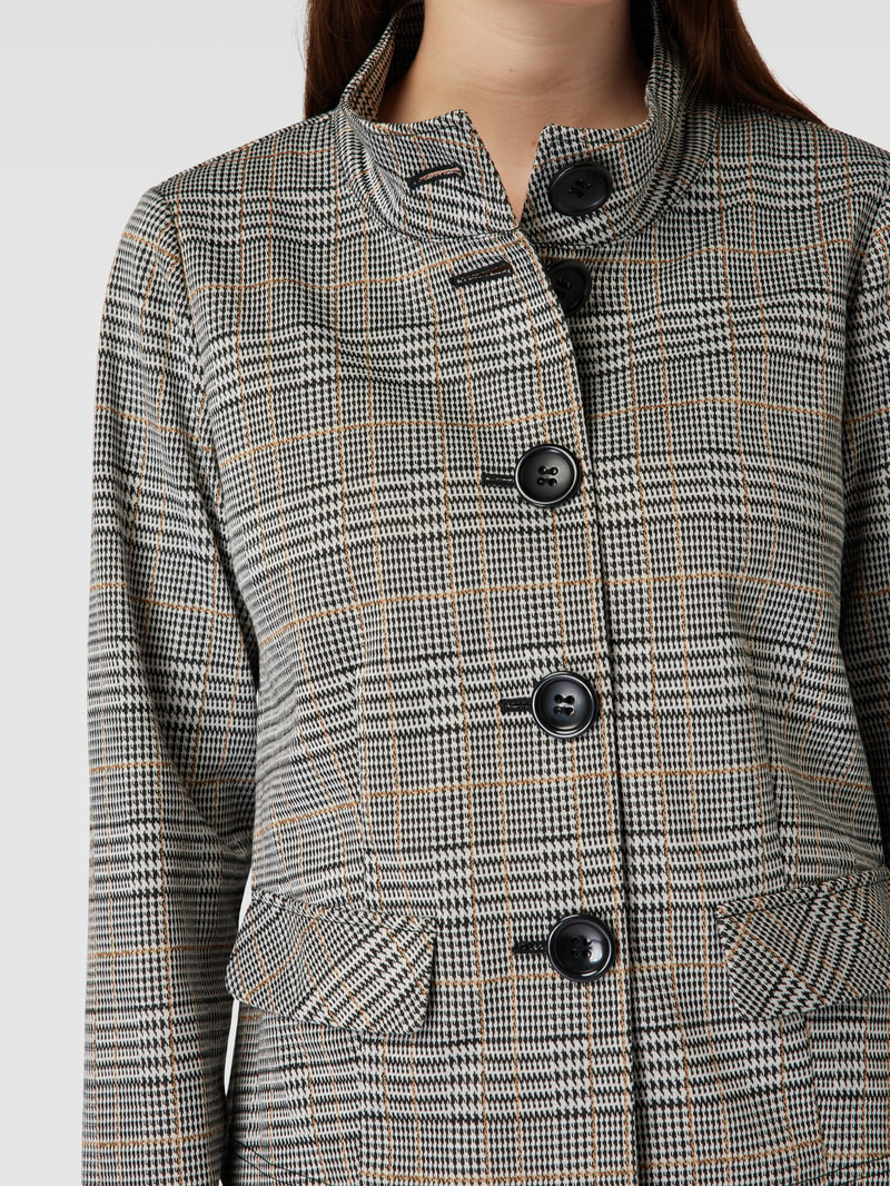 Blazer mit Stehkragen in schwarz
