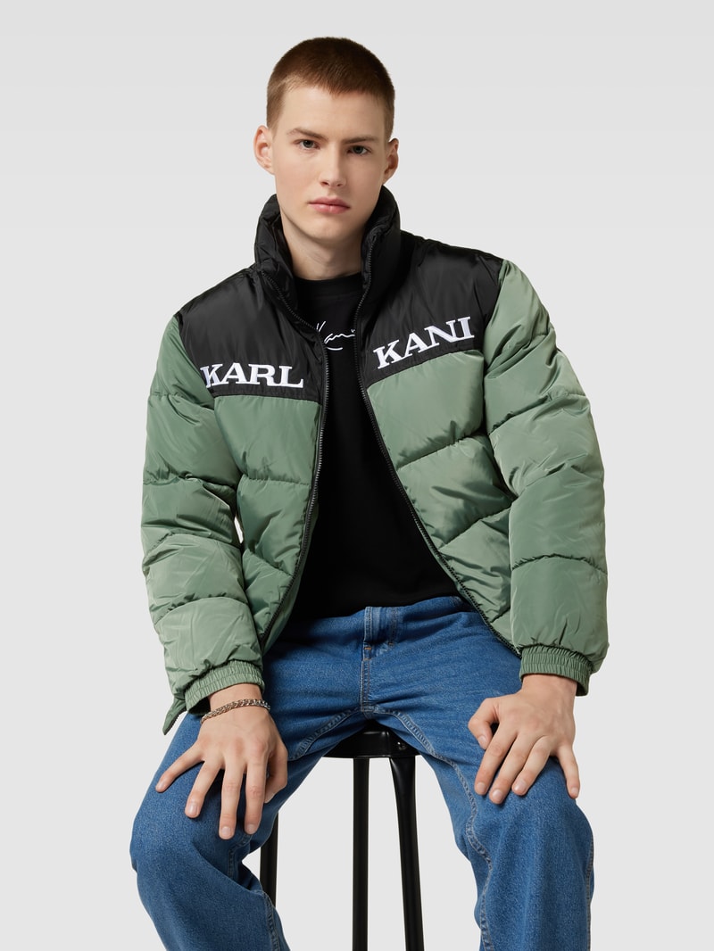Steppjacke mit Label-Stitching Modell 'Retro Essential' in bottle