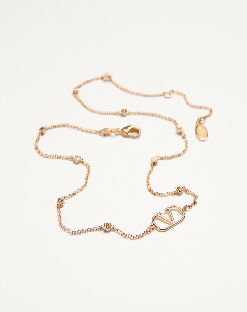 Colar Mini VLogo Signature em metal e cristais Swarovski®