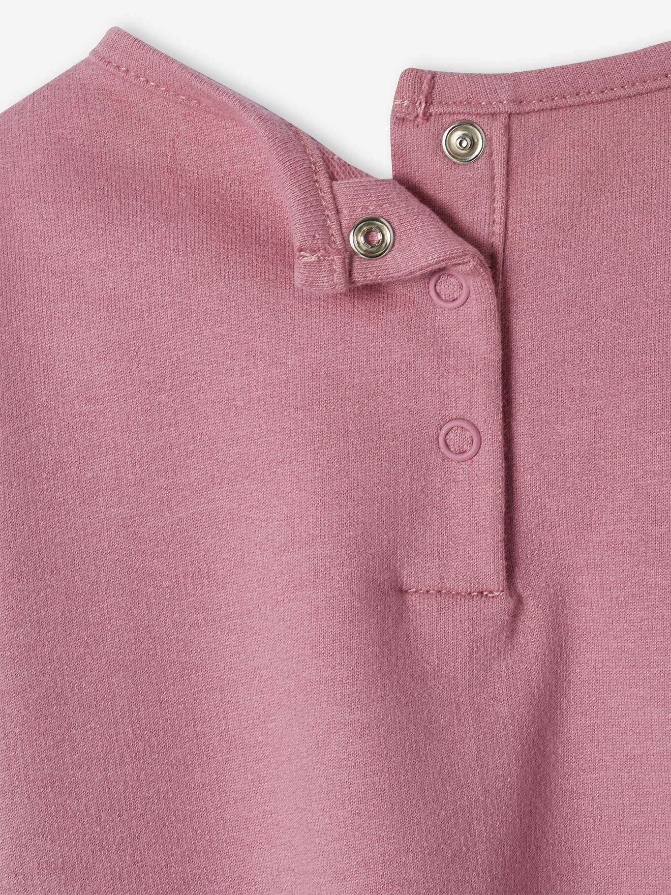 Sweat imprimé bébé mauve