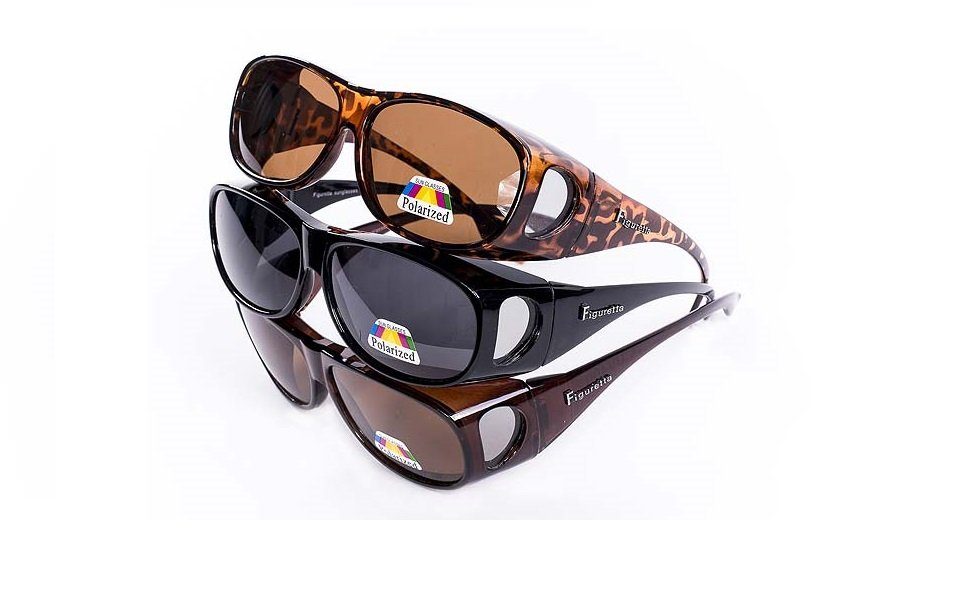 Figuretta Sonnenbrille Figuretta Sonnenbrille Überbrille aus der TV Werbung UV Brille Schutz hoher UV-Schutz