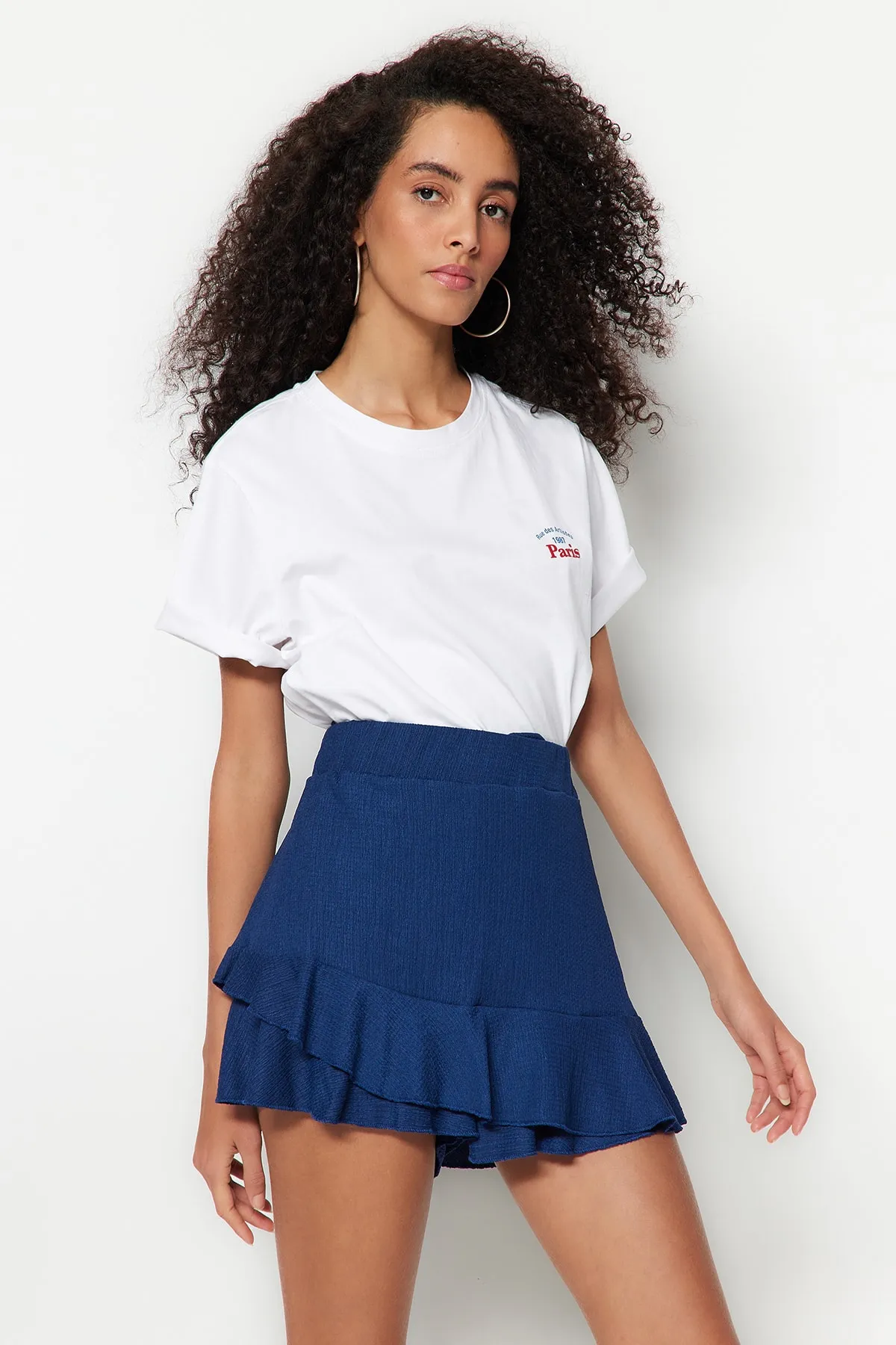 Trendyol Collection  Shorts - Dunkelblau - Mittlerer Bund