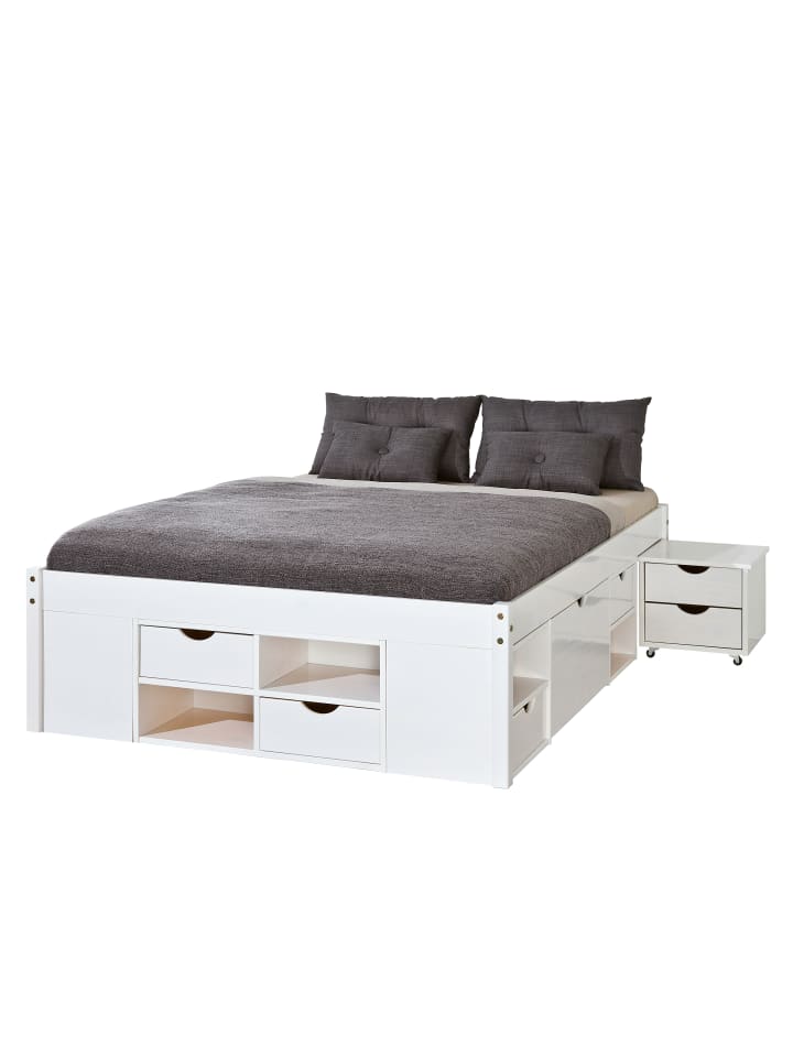 ebuy24 Bett Timm Weiß 209 x 166 cm günstig kaufen onesize