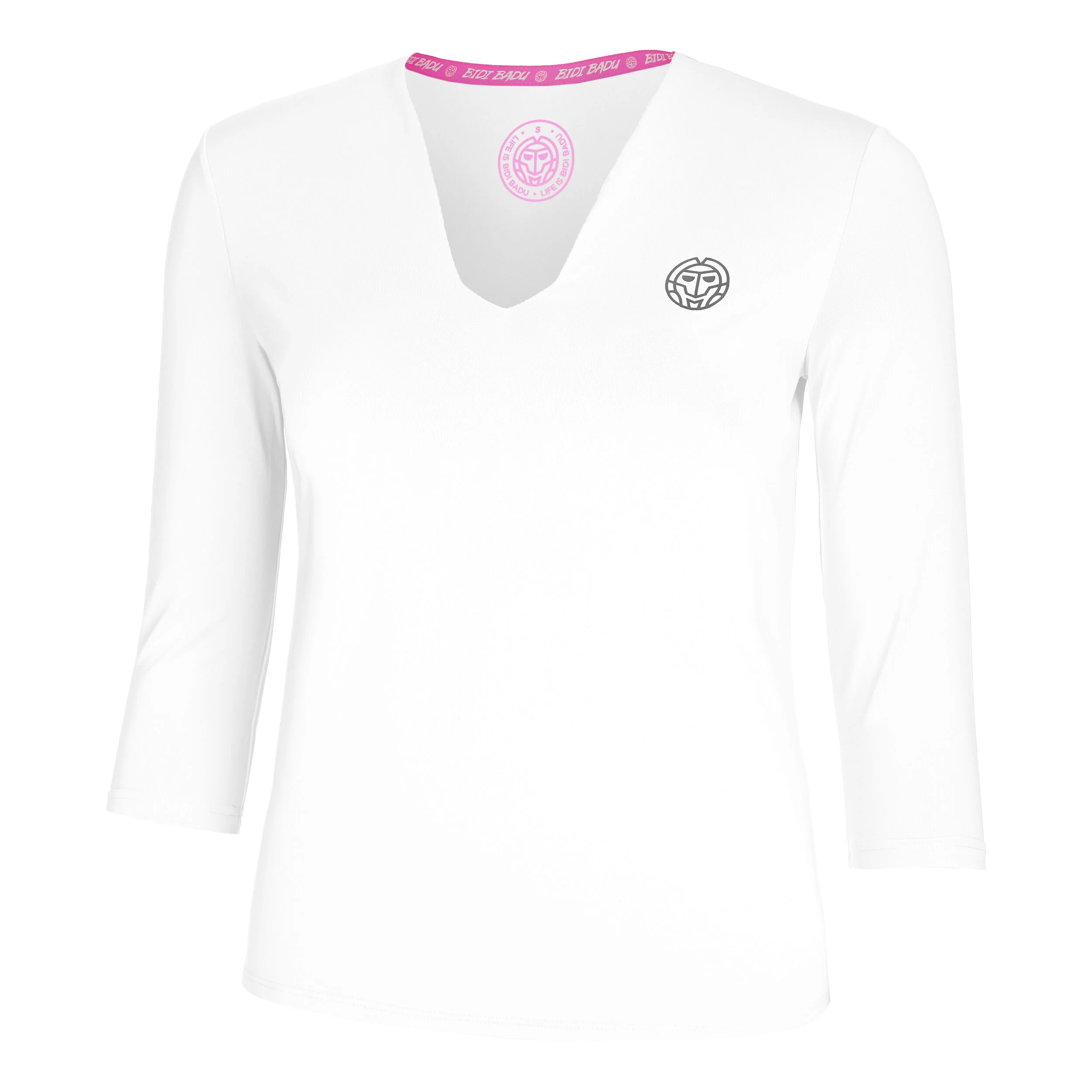 Crew V-Neck Longsleeve Damen - Weiß