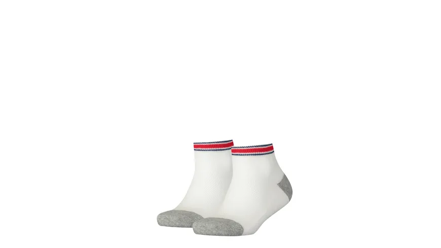 TOMMY HILFIGER Kinder Sportsocken Iconic Quarter unisex 2er Pack white