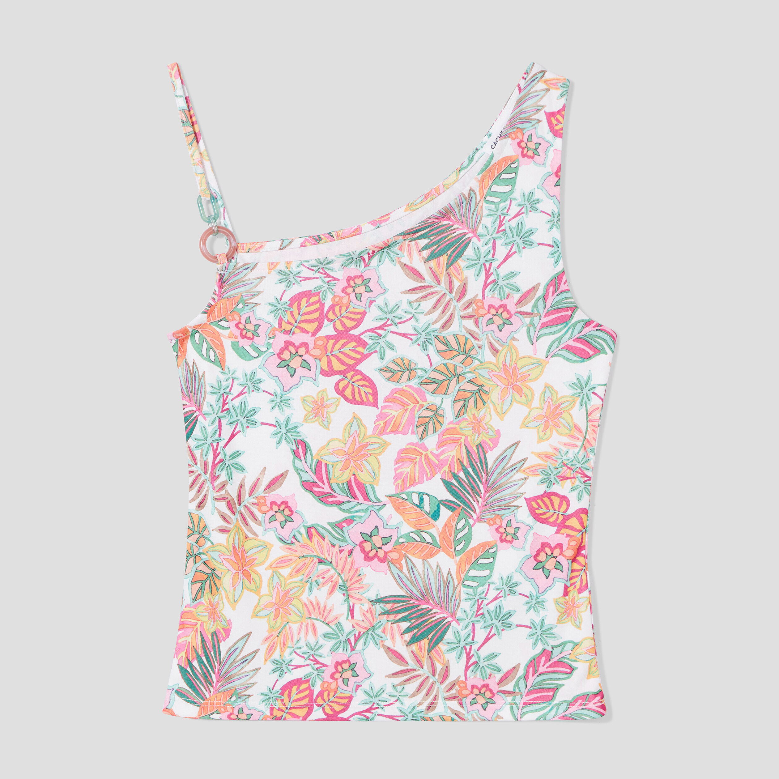 Débardeur asymétrique blanc femme | Cache Cache