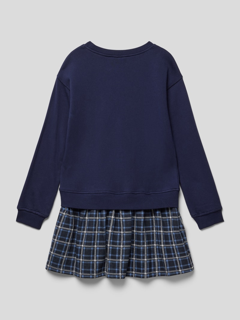 Kleid im Double-Layer-Look Modell 'newyork' in marineblau