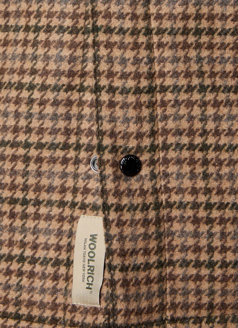 Vrchní košile Woolrich Alaskan z vlněné směsi s péřovou výplní a vzorem pied-de-poule