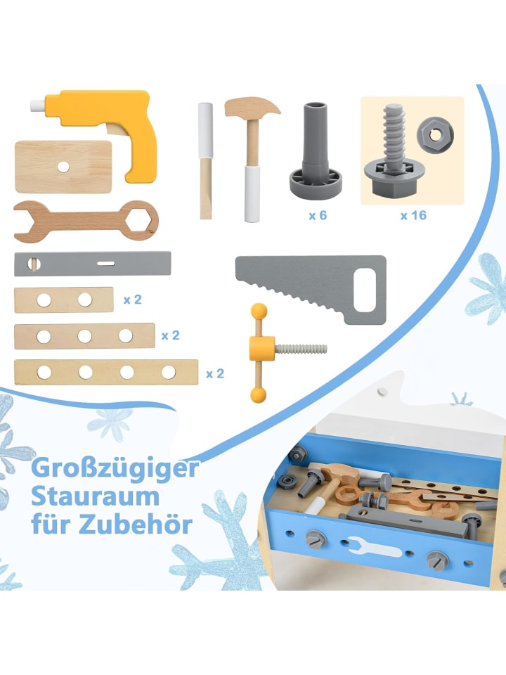 COSTWAY Kinderwerkbank ab 3 Jahren in Bunt günstig kaufen onesize
