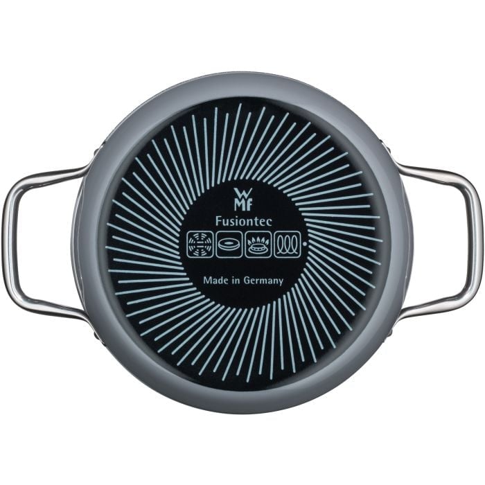 WMF Fusiontec Essential Bratentopf mit Deckel, 20cm Calm Grey