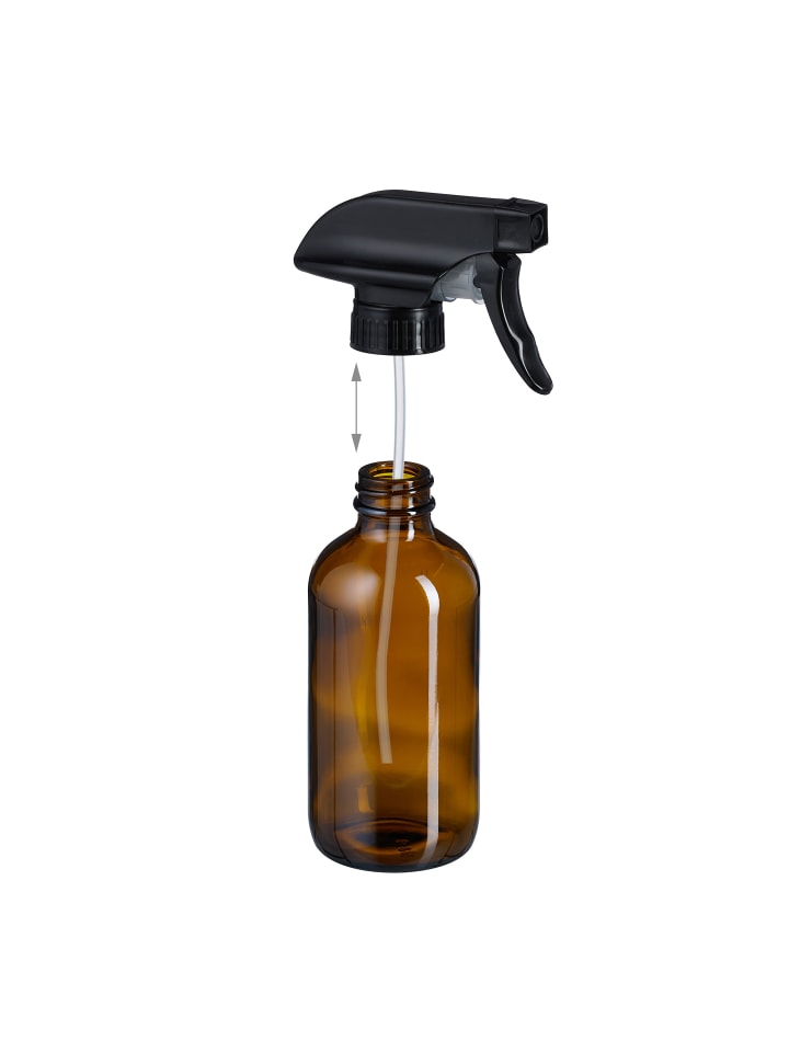 relaxdays 4 x Sprühflasche in Braun/ Schwarz - 250 ml günstig kaufen onesize