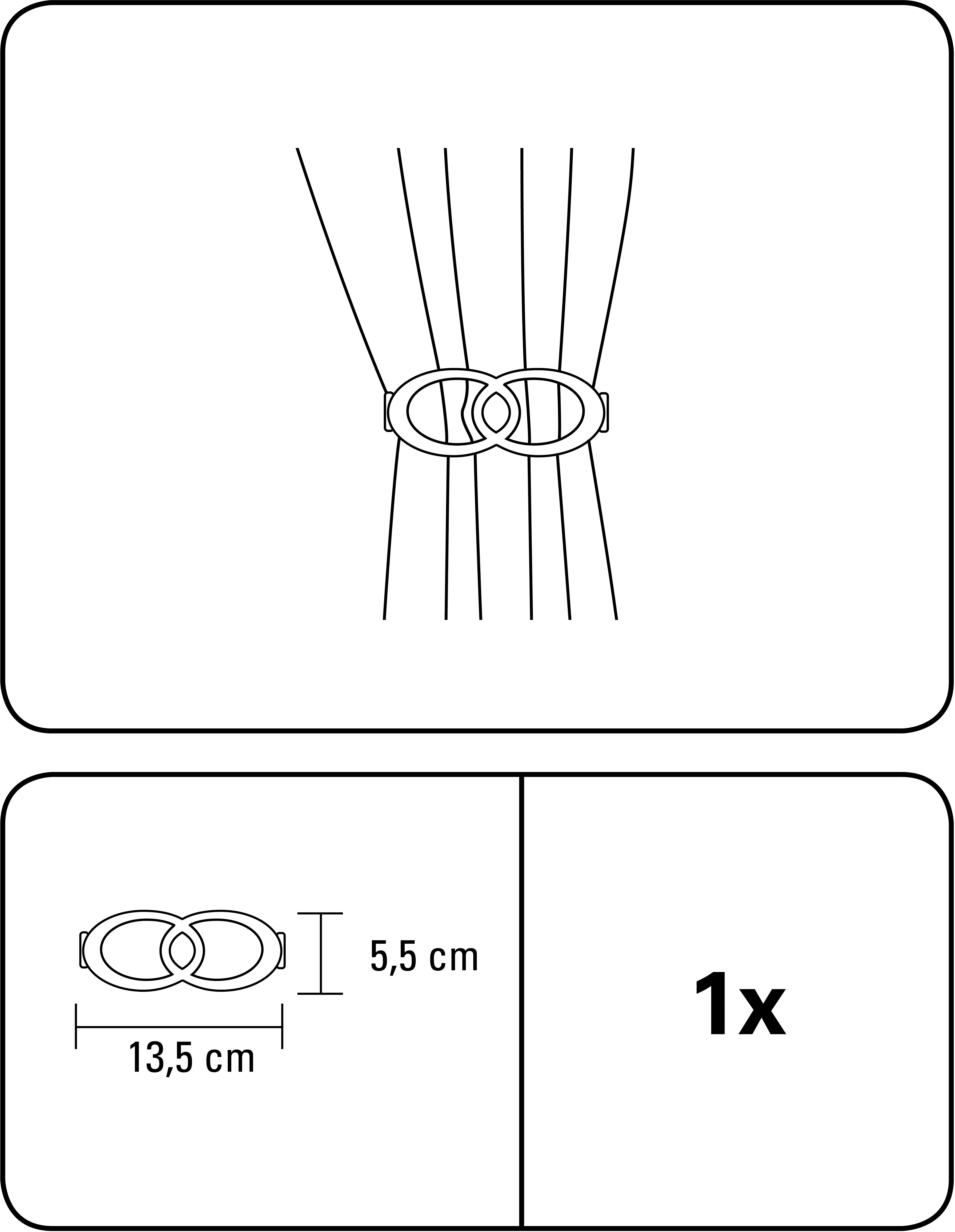 Dekospange Raffspange Infinity Doppelring, GARDINIA, (1-tlg), zum Raffen und Drapieren
