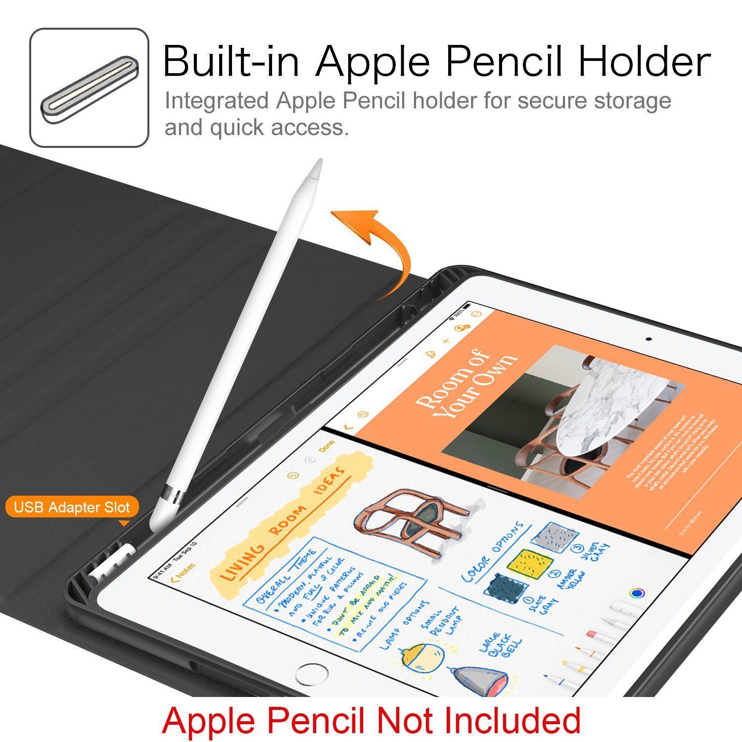 Fintie Tablet-Hülle Tastatur Hülle für iPad 10.2 Zoll (9/ 8/ 7 Generation - 2021/2020/2019), Soft TPU Rückseite Gehäuse Schutzhülle mit Pencil Halter, magnetisch Abnehmbarer Tastatur mit QWERTZ Layout