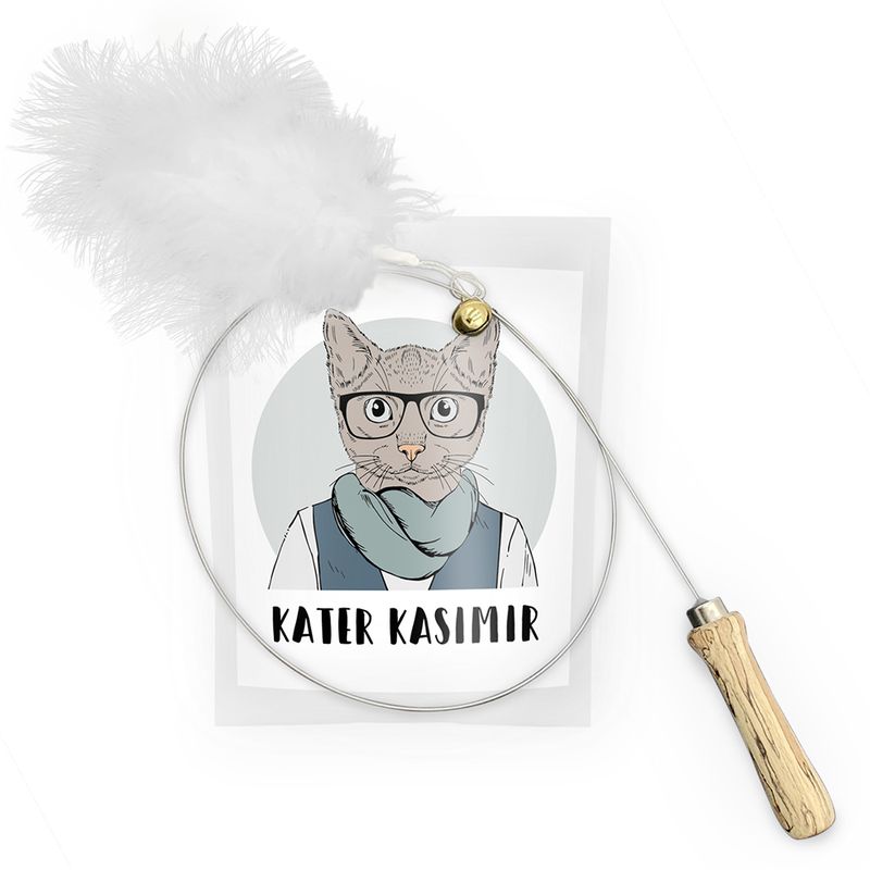 Kater Kasimir Katzenangel mit Federn zu TOP-Preisen