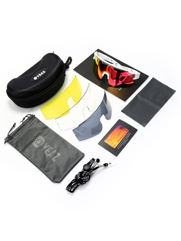YEAZ SUNTHRILL SET Sport-Sonnenbrille Weiß/Blau in weiß / rosa günstig kaufen onesize