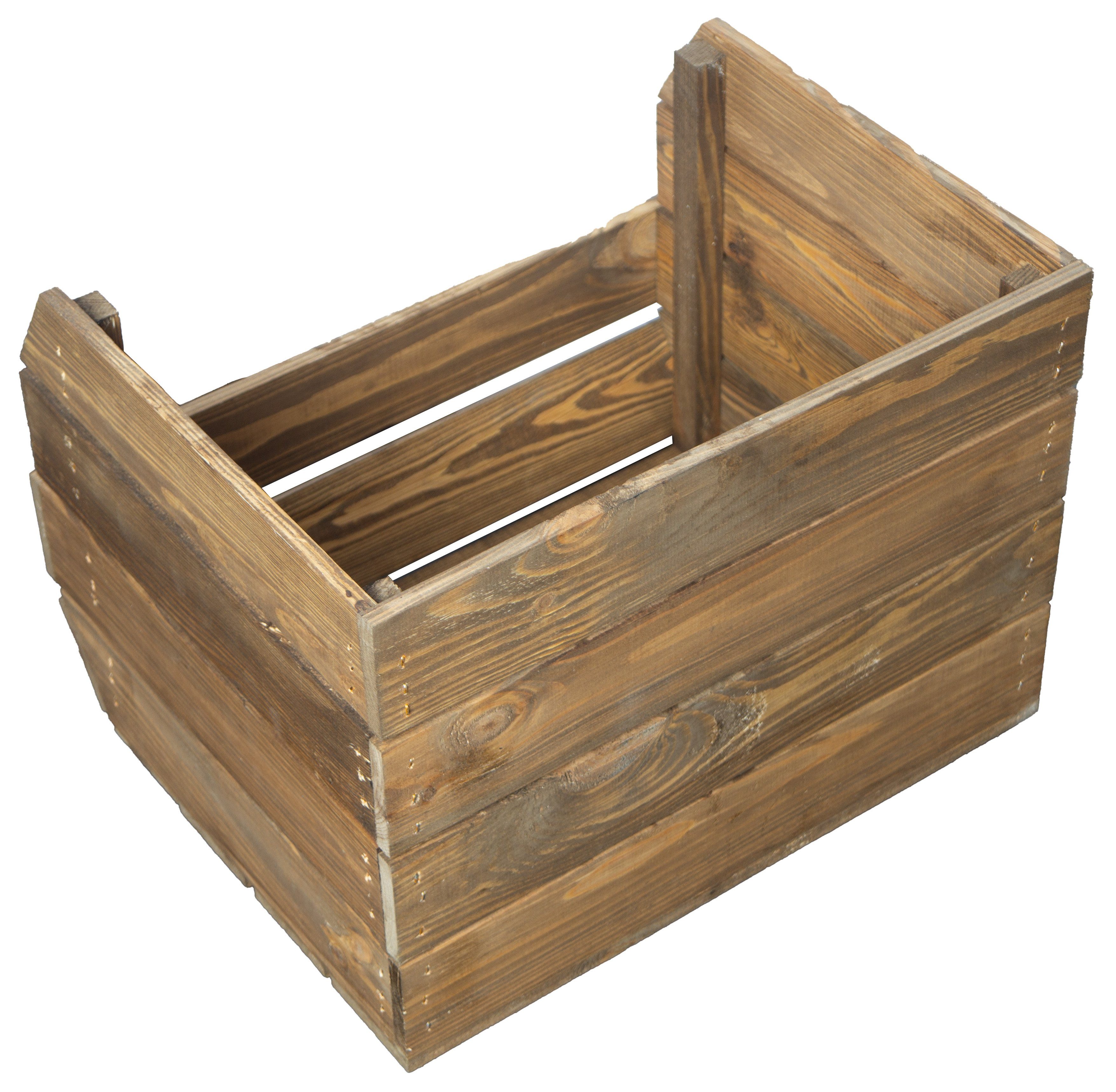 Kistenkolli Altes Land Allzweckkiste 3er Set Küchenregal 40x33x30 cm in palisander Gemüsekiste Obsthorde