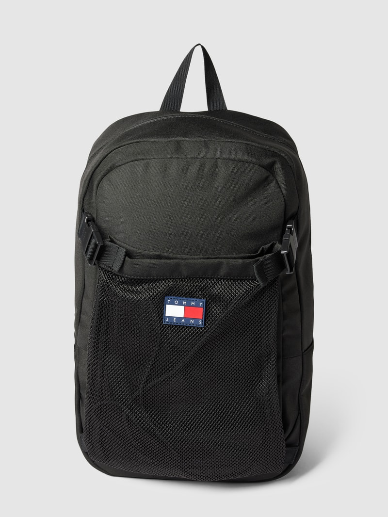 Rucksack mit Label-Patch in schwarz