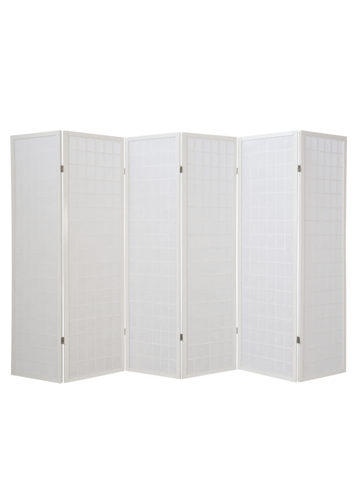 Homestyle4u 6-tlg Paravent in Weiß 264x175 günstig kaufen onesize