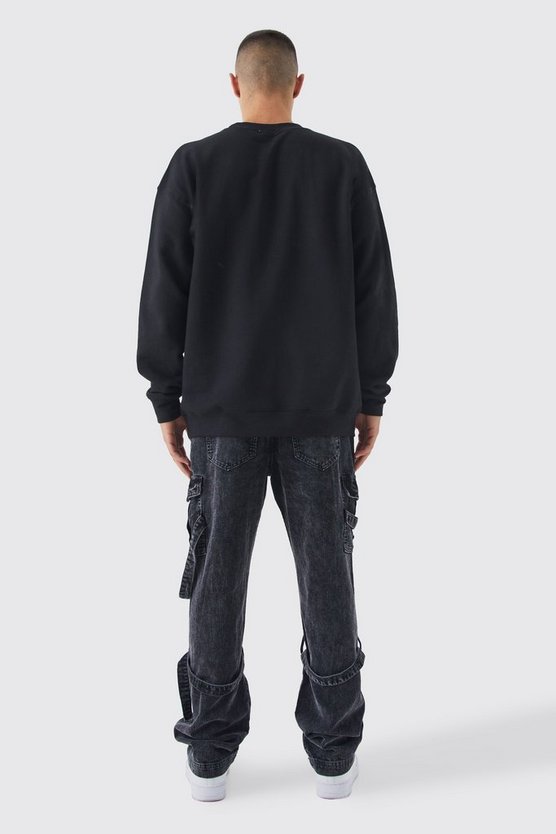 Oversize Sweatshirt mit Chicago-Print