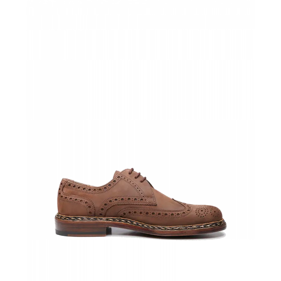 Heinrich Dinkelacker - Businessschuhe Derby BUDA FULL-BROGUE J Fettnubuk - braun