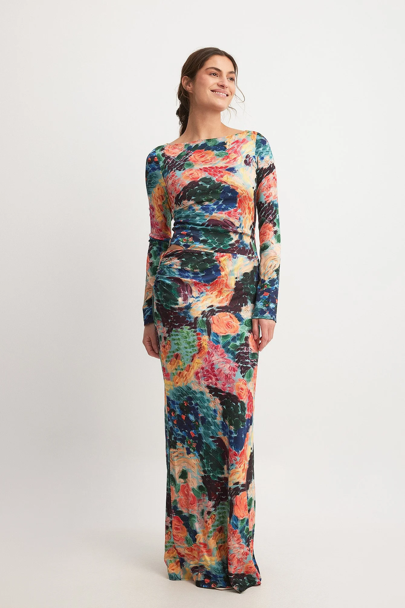 Water Lily Print Dress