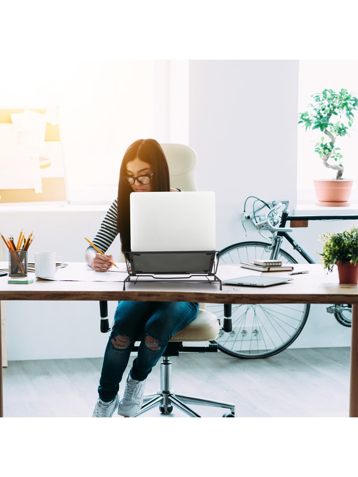 relaxdays Laptopständer in Silber - (B)37 x (H)14,5 x (T)25 cm günstig kaufen onesize