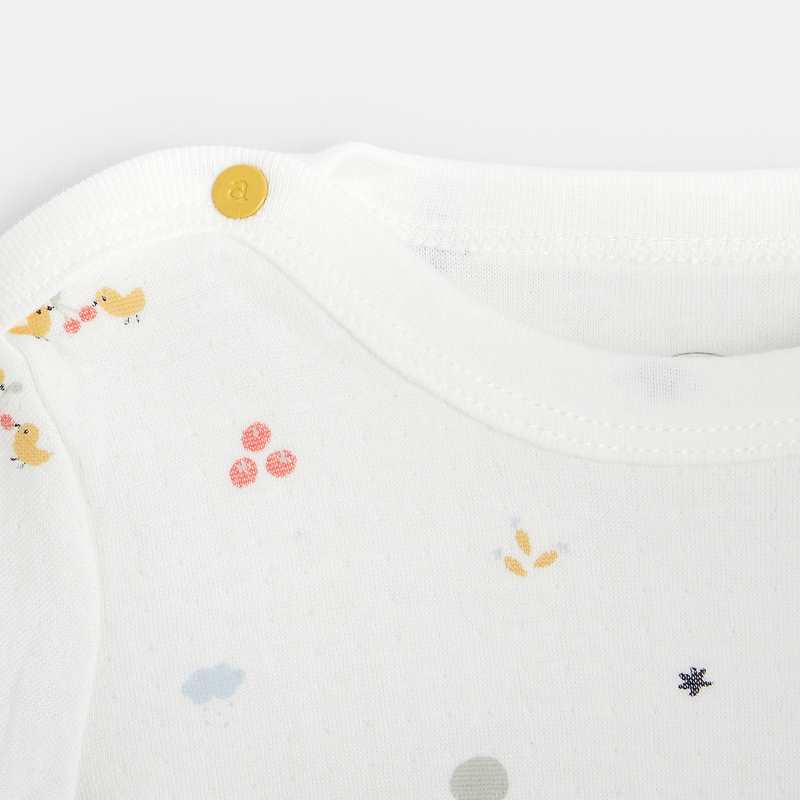 T-shirt bébé en maille tubique bio beige Absorba