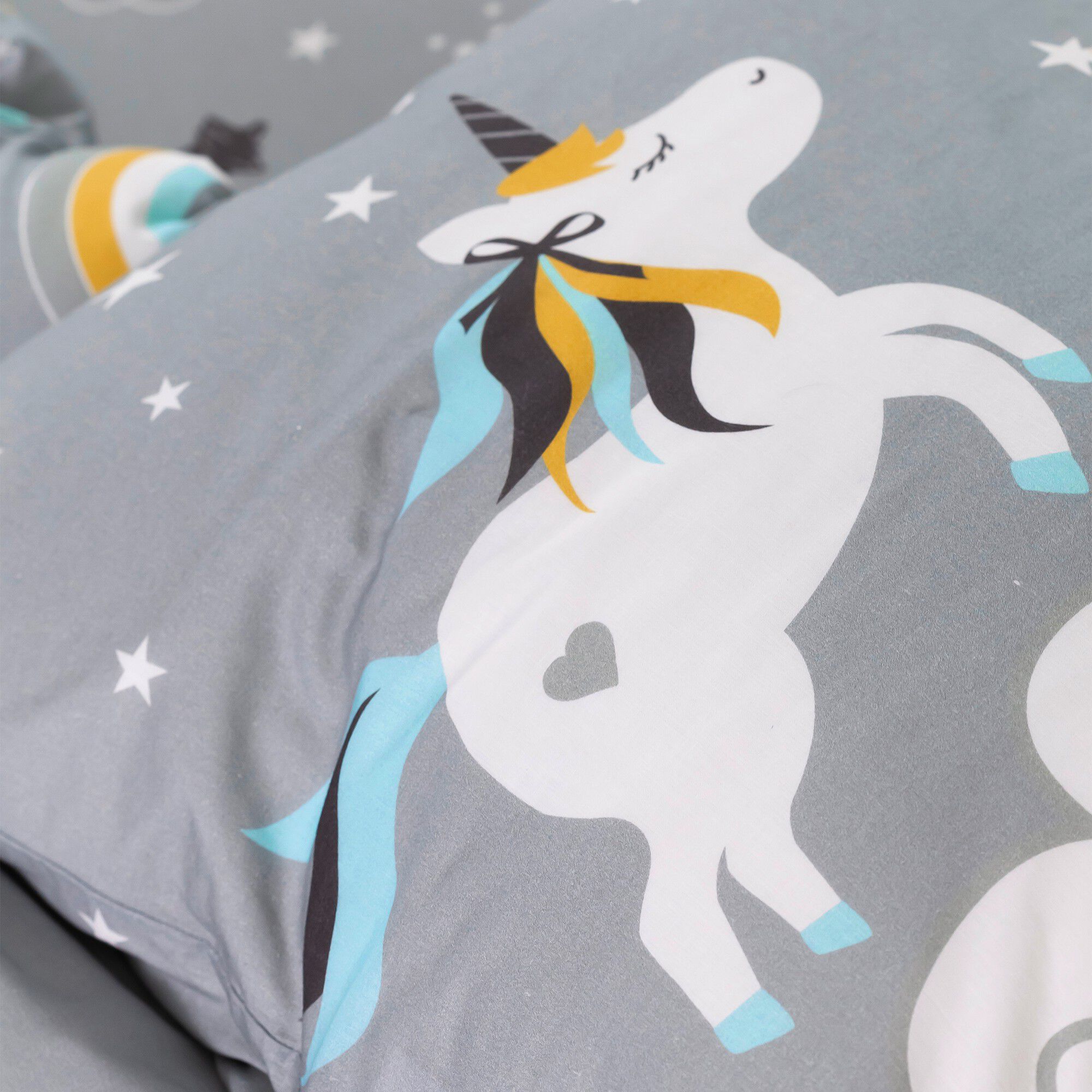 Linge de lit enfant Lilou imprimé licorne 1 personne
