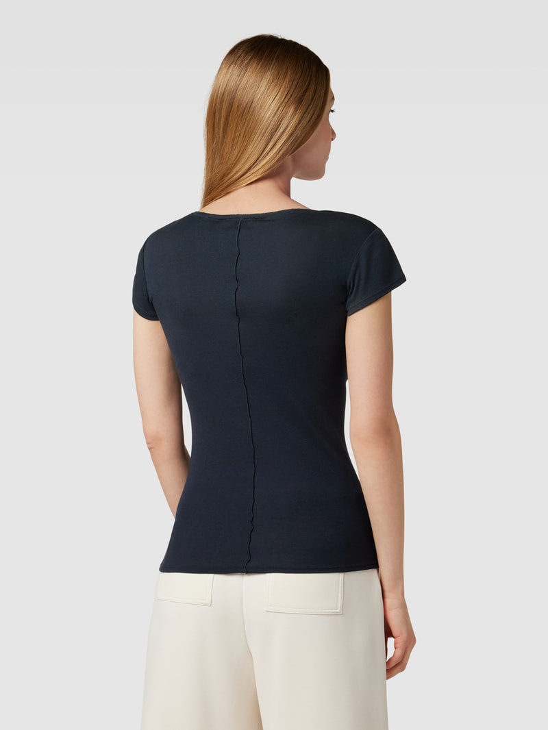 Pyjama-Oberteil mit U-Ausschnitt Modell 'Summer Sensation' in marineblau