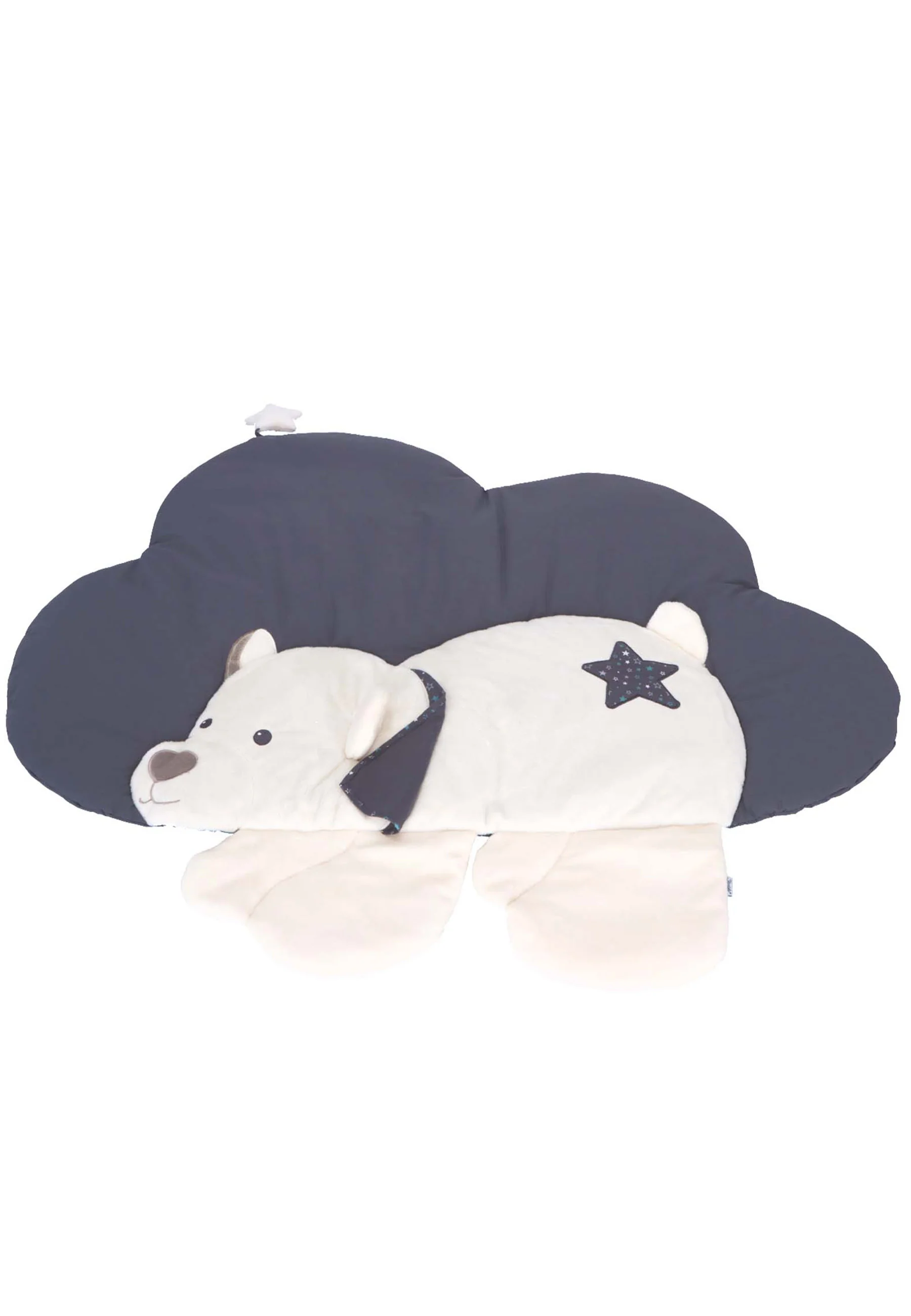 Krabbeldecke Motiv Wolke mit Eisbär Elia, Grau