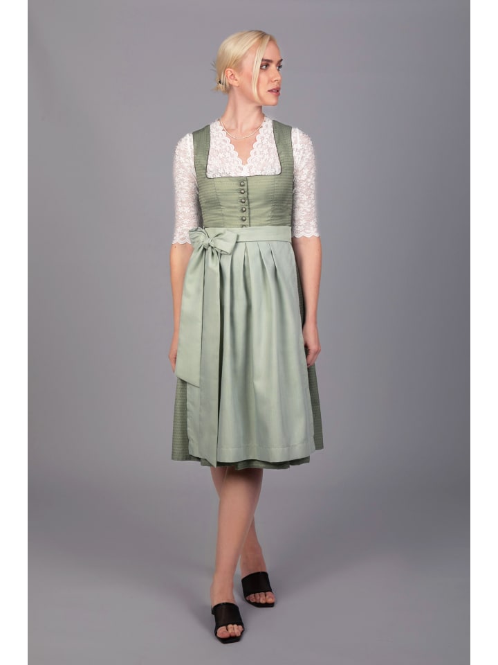 Edelnice Midi Dirndl Ina in grün günstig kaufen