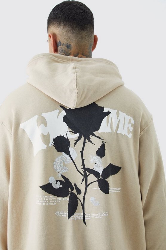 Tall Oversize Sweatshirt mit Homme Rosen Print