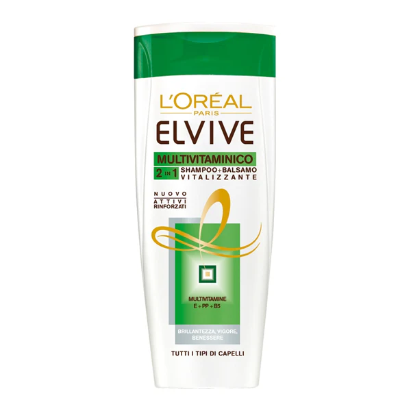 Elvive 2 az 1-ben multivitamin sampon - ragyogást adó sampon, tápláló sampon, erősítő sampon