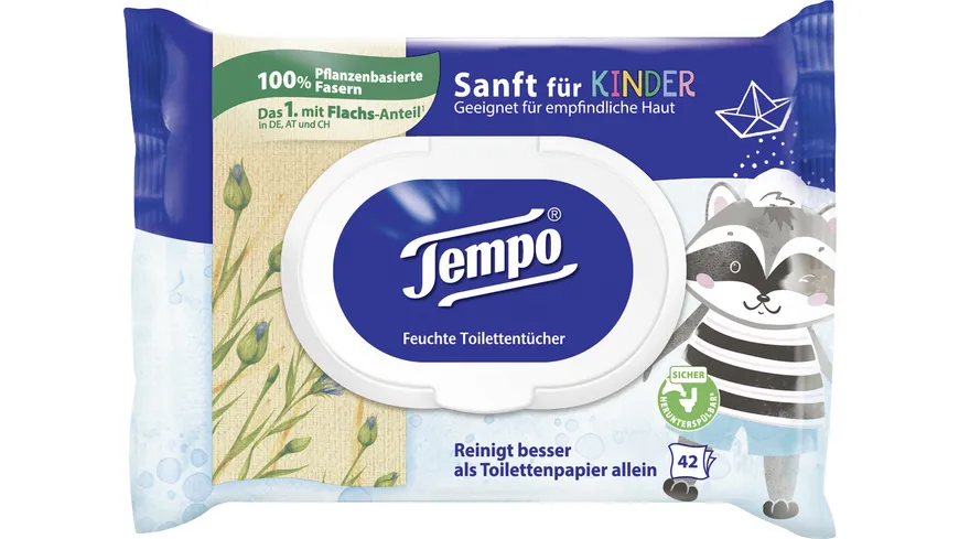 Tempo feuchtes Toilettenpapier Sanft für Kinder