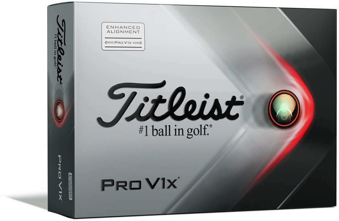Titleist Golfball Titleist Pro V1x 3-piece Golfbälle 12 Stück Weiß, Weichere gegossene Urethan-Elastomer-Schale,High-Flex-Mantelschicht für wenig Spin im langen Spiel
