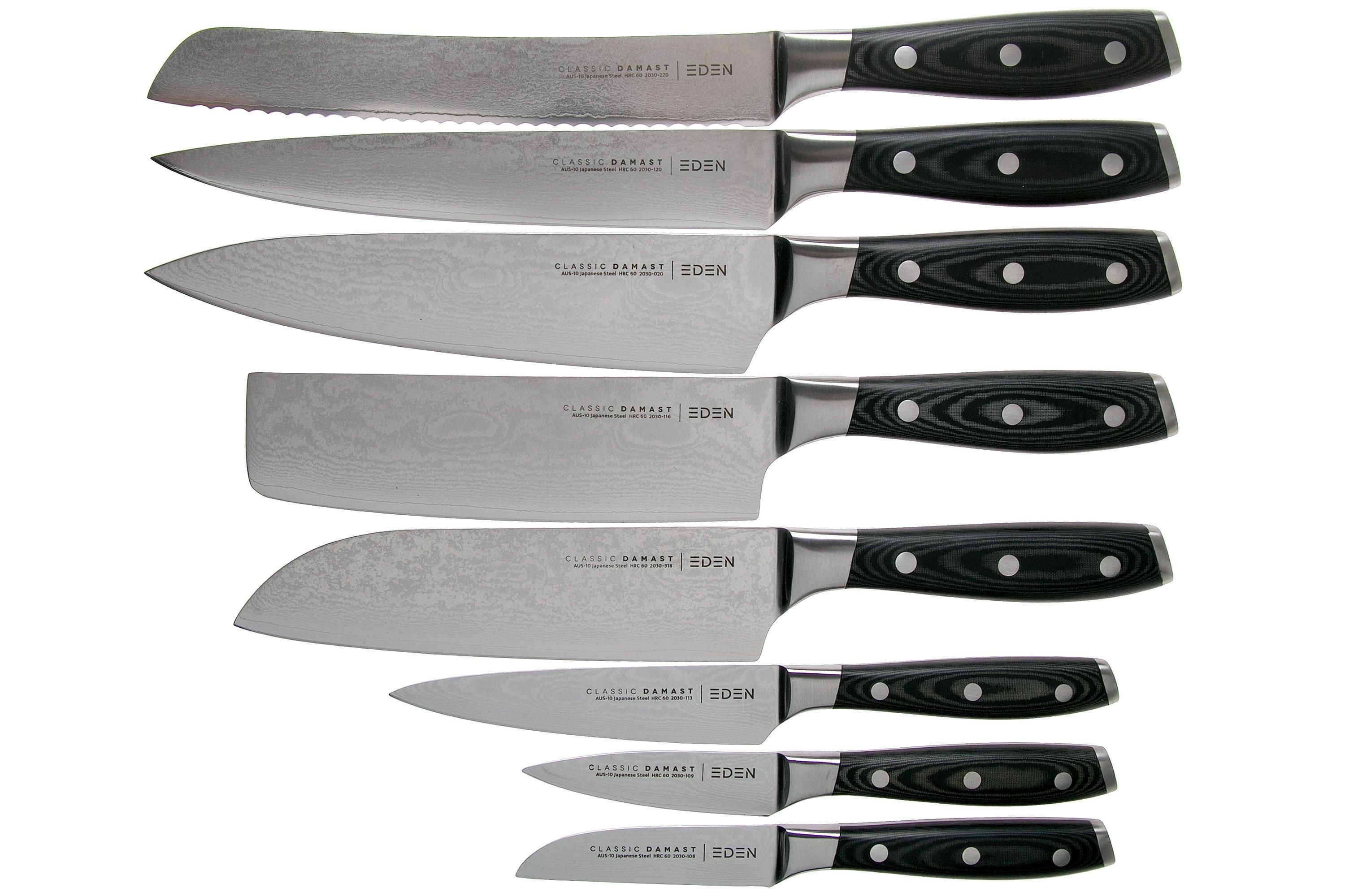 Eden Classic Damast 8-teiliges Messerset