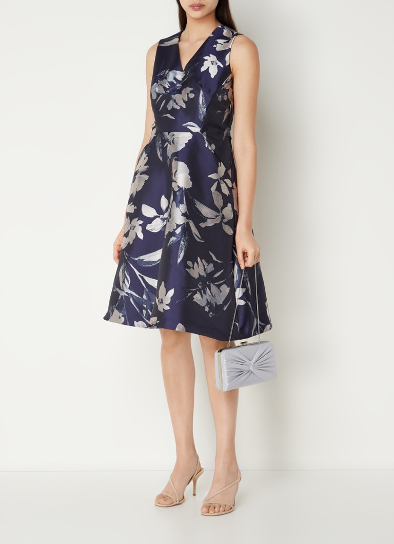 Vestido Cassy Petite Phase Eight, azul marino/multicolor