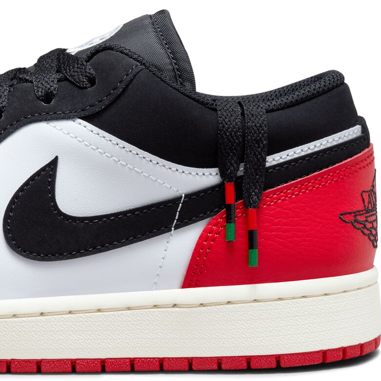 JORDAN Wmns Air Jordan 1 Low Q54 WHITE/BLACK-SCENERY GREEN-UNIVERSITY RED