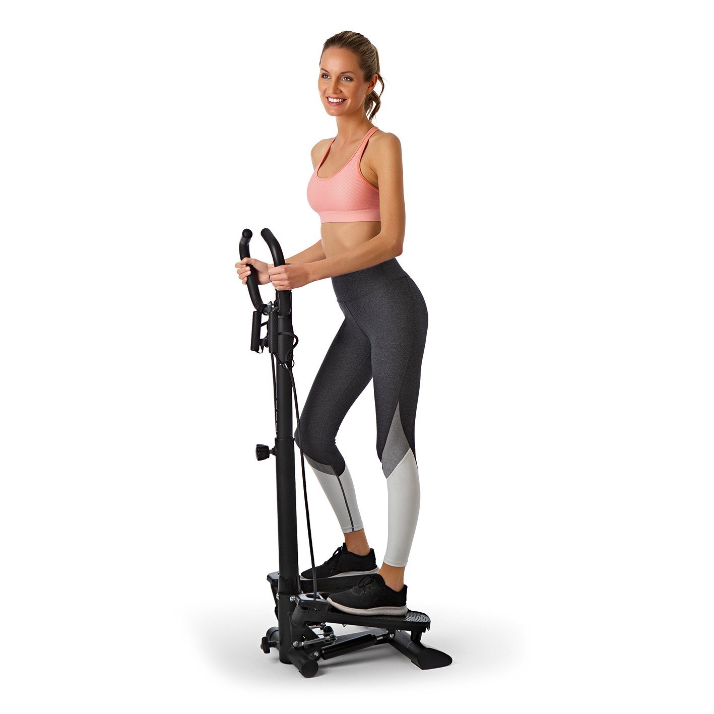 VITALmaxx Stepper Swing Stepper mit 2 Expanderbändern, Fitnesstrainer