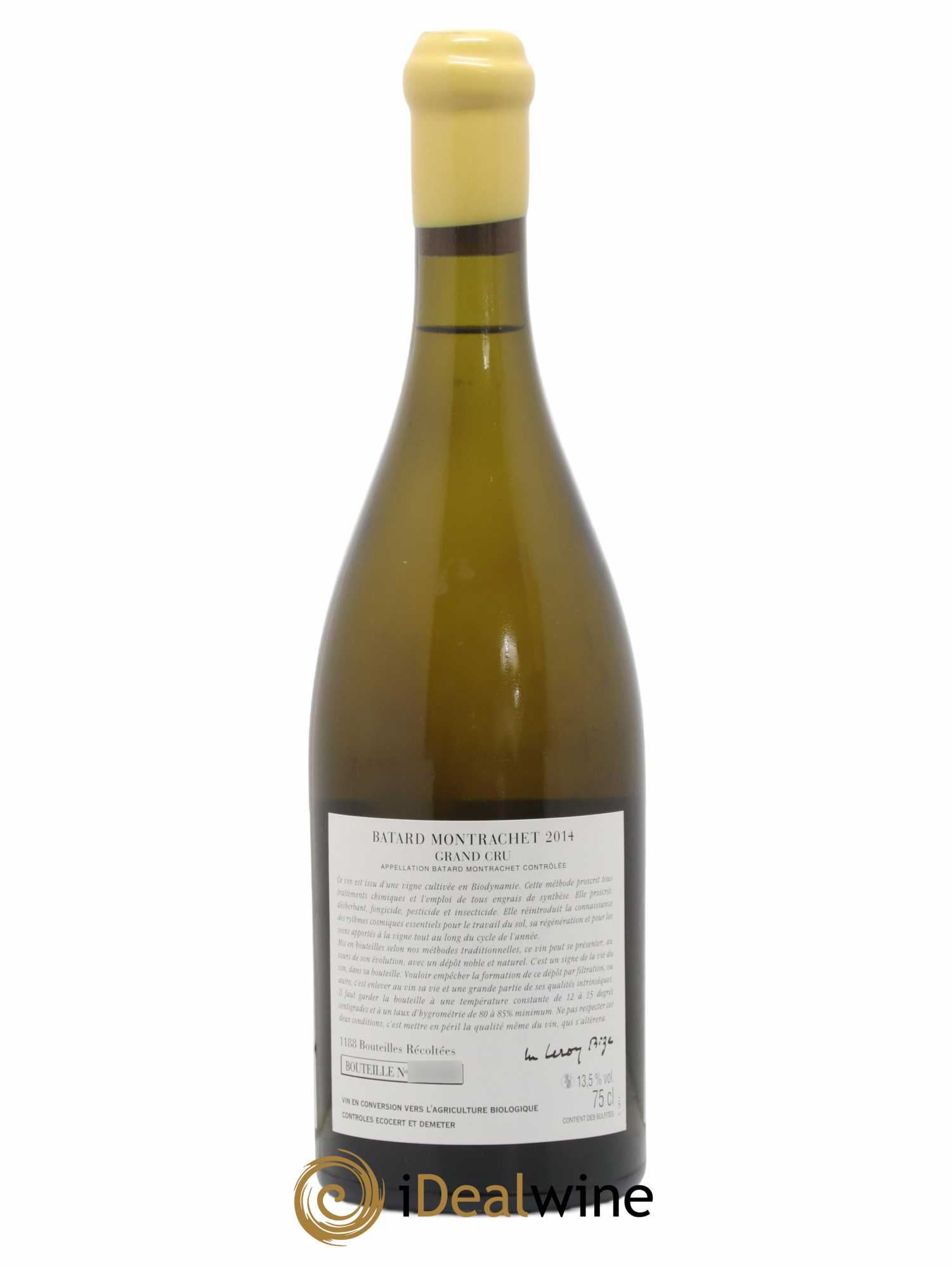 Bâtard-Montrachet Grand Cru d'Auvenay (Domaine)  2014 - Lot de 1 Bouteille
