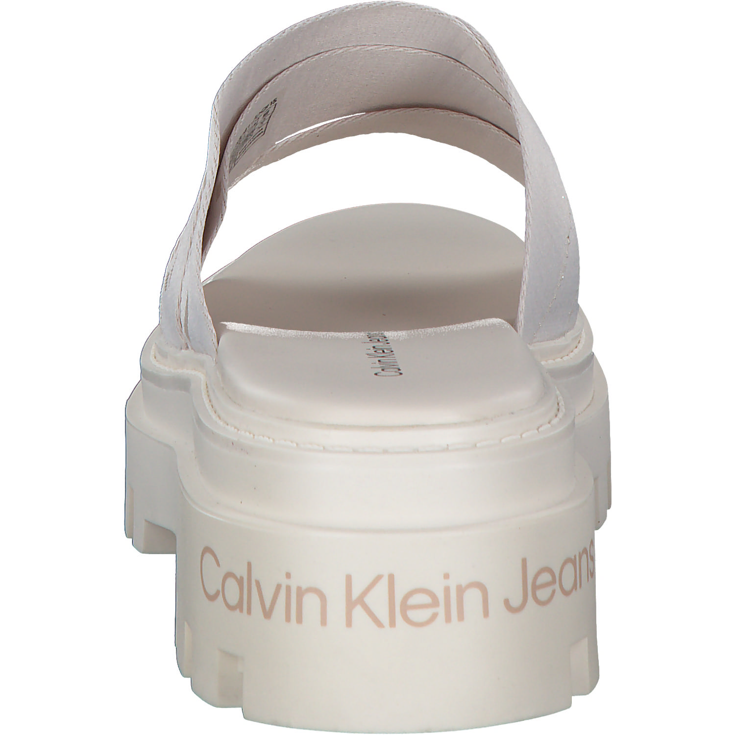 Calvin Klein YW0YW00949, Plateau-Pantoletten, Damen, Ancient white