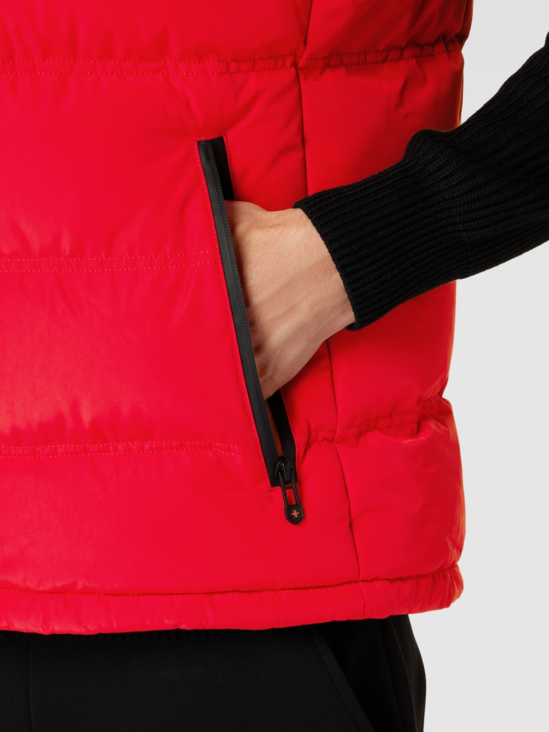 Steppweste mit Label-Applikation Modell 'SNOWDOME' in rot